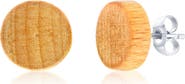 BLACKJACK Men's Wood Stud Earrings