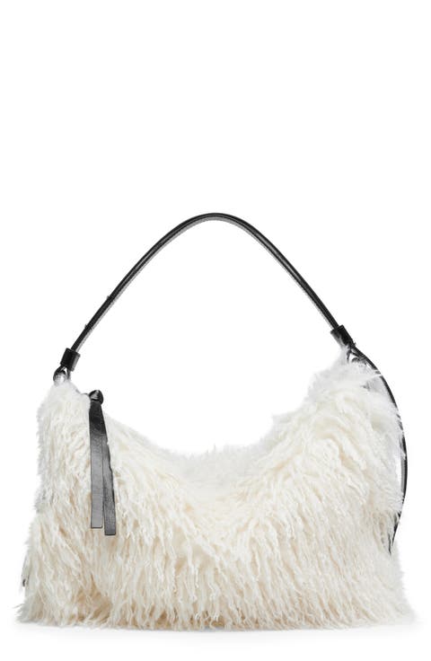 Scene Grunge Large Faux Fur Shoulder Bag