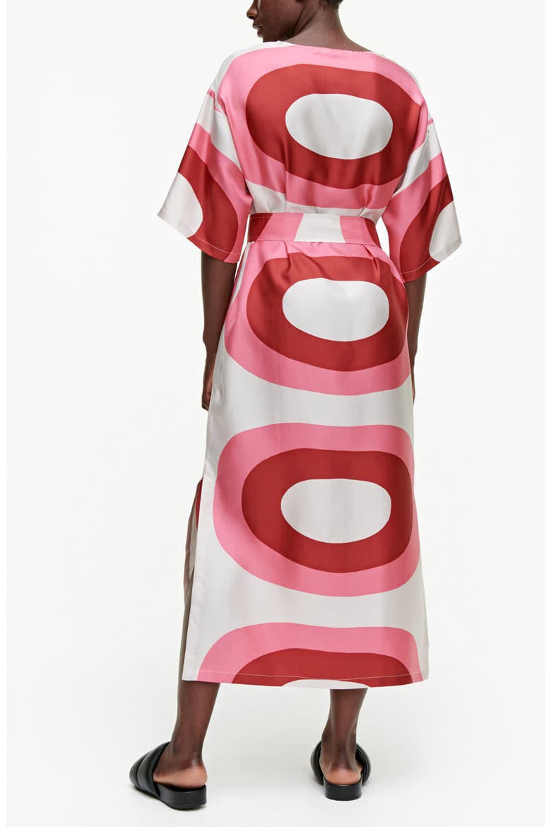 Himmea Melooni Silk Dress, Alternate, color, RED, PINK, BEIGE