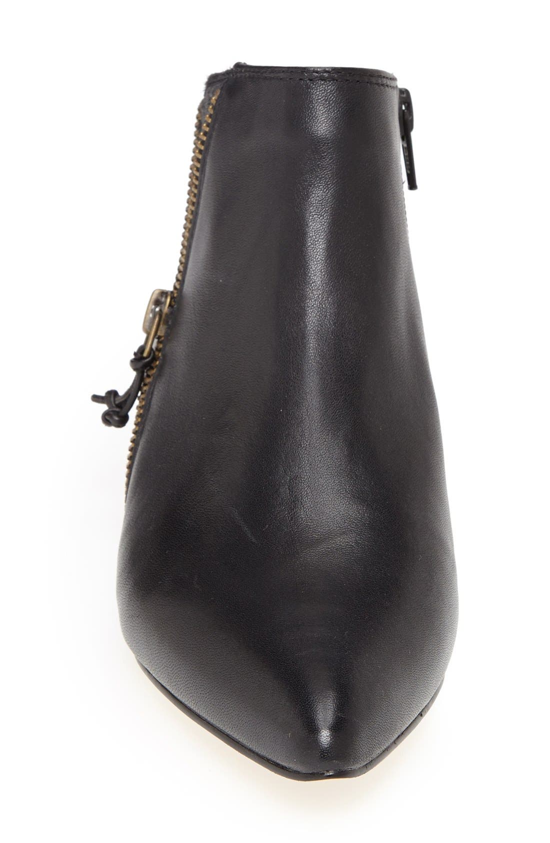 'Maci' Bootie, Alternate, color, BLACK SILK/ CALF HAIR
