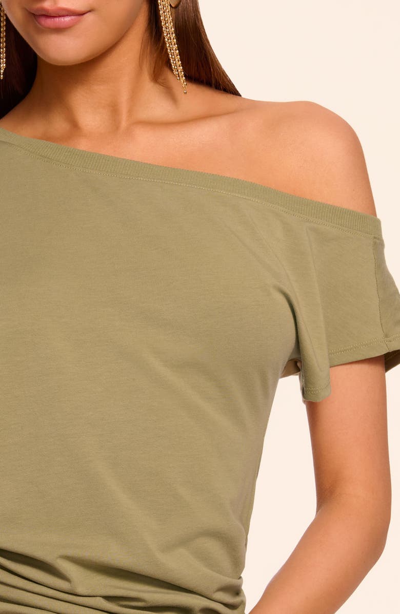 Ramy Brook Stella One-Shoulder Top, Alternate, color, Safari