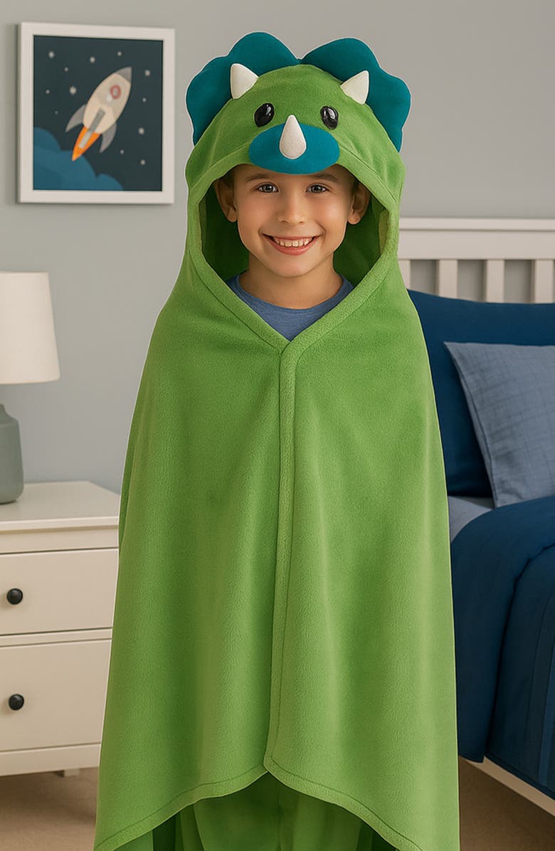 BCBG Dino Hooded Throw Blanket, Alternate, color,