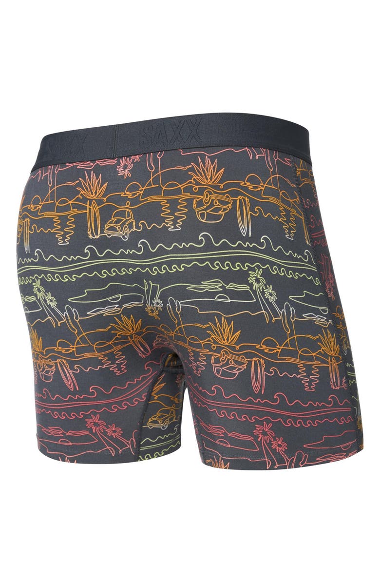 SAXX Ultra Super Soft Boxer Briefs, Alternate, color, Summer Roadtrip-Ebony