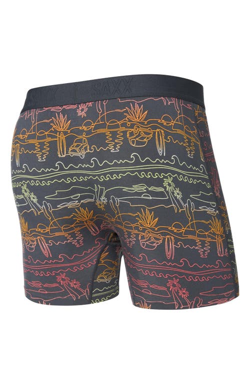 Saxx Ultra Soft Relaxed Fit Boxer Briefs In Summer Roadtrip-ebony
