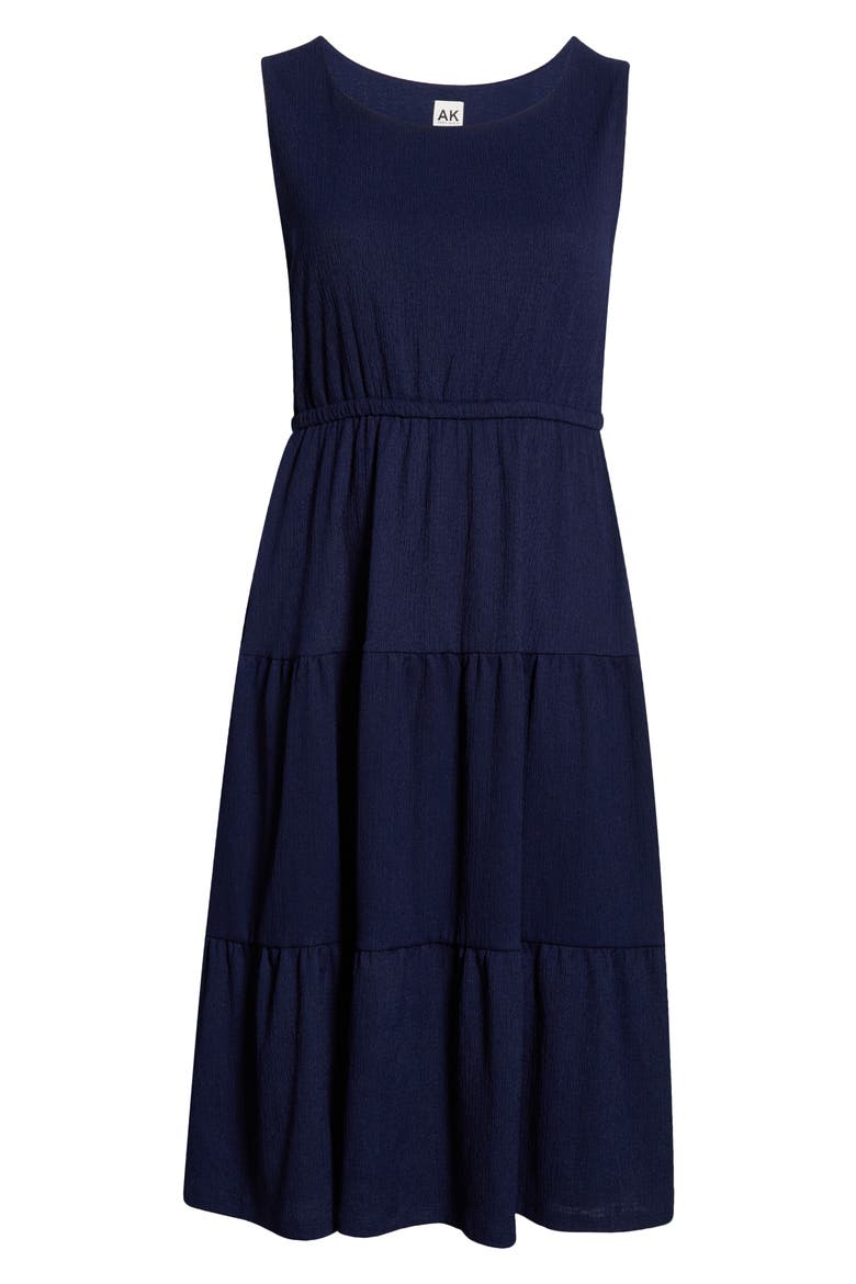 Sleeveless Tiered Midi Dress, Alternate, color, DISTANT MOUNTAIN