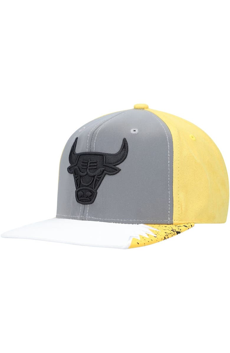 Mitchell & Ness Men's Mitchell & Ness Gray/Yellow Chicago Bulls Day 5 Snapback Hat, Main, color, Gray