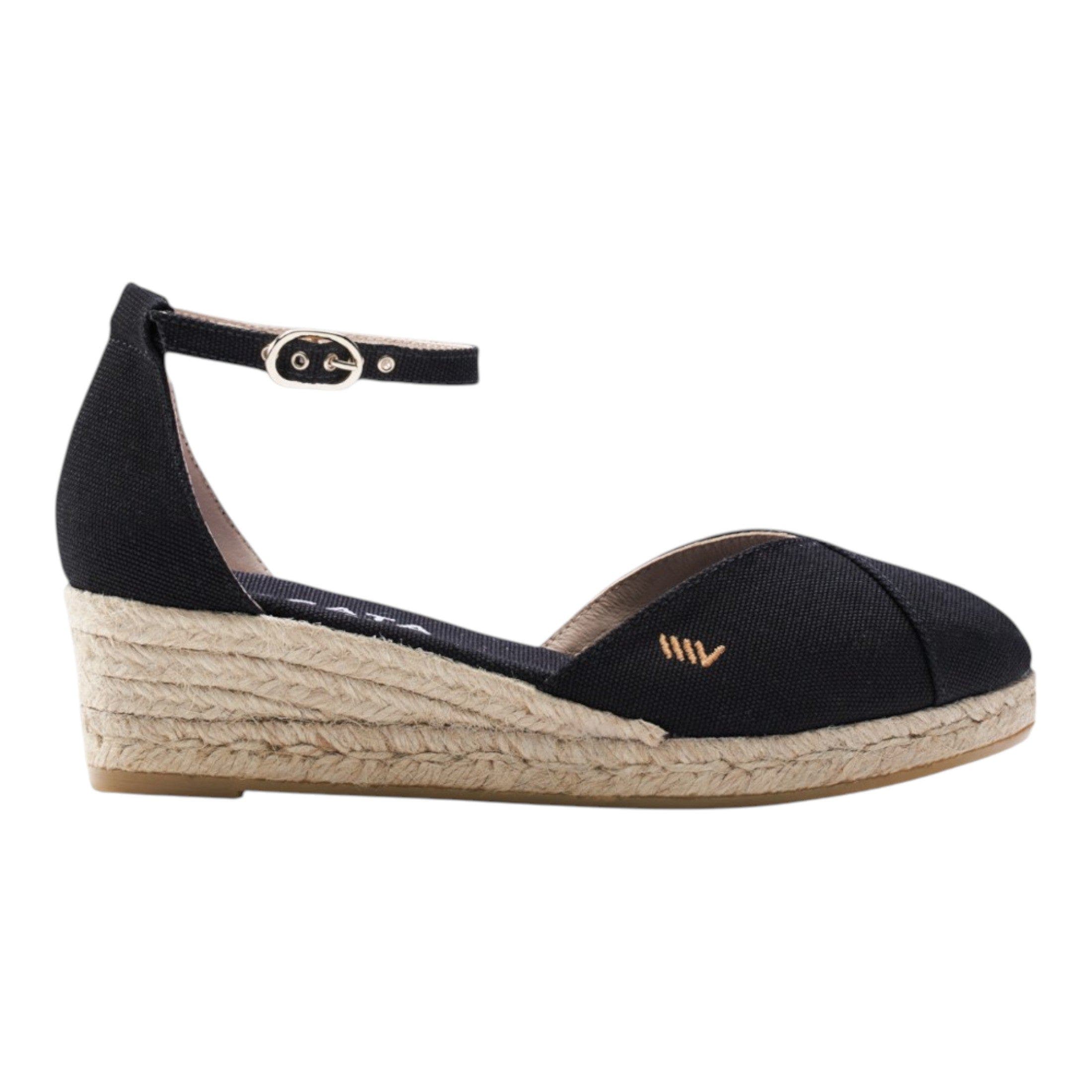 VISCATA Formiga Canvas Espadrille Wedges, Alternate, color, Black
