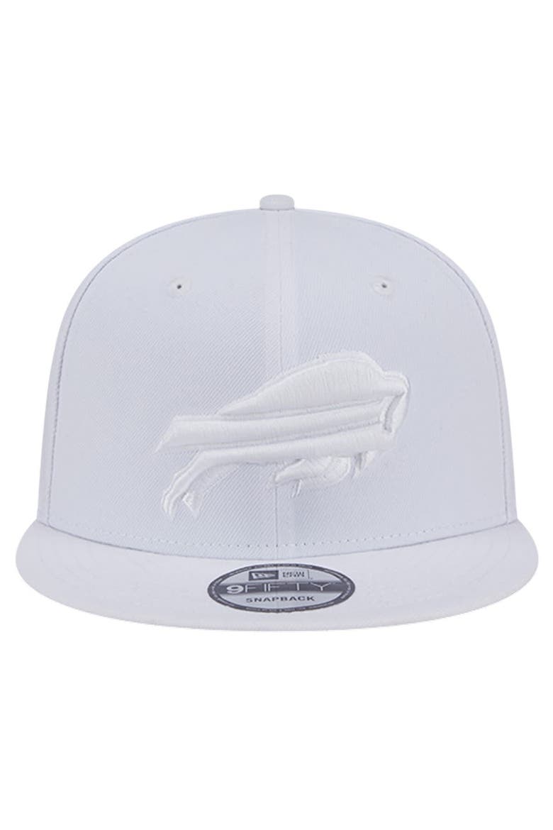 Men's New Era Buffalo Bills Main White on White 9FIFTY Snapback Hat, Alternate, color, White