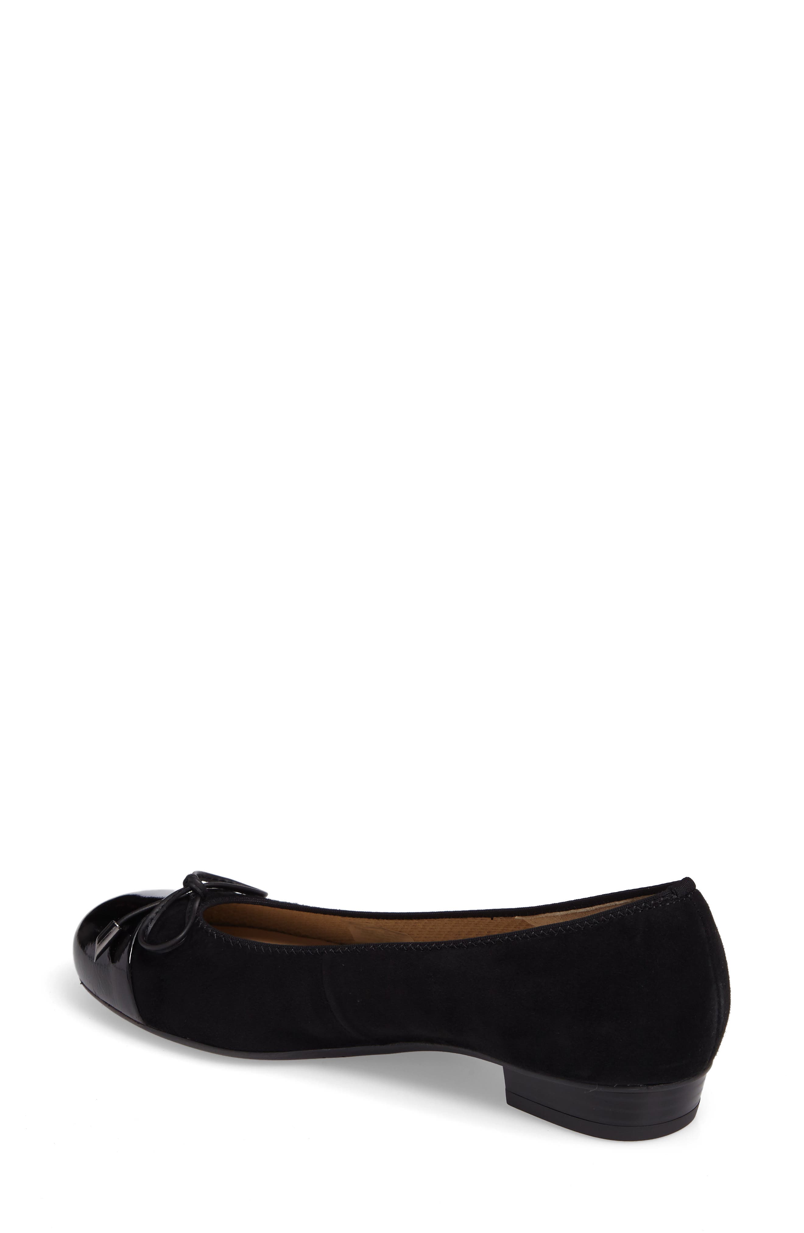 ara 'Betty' Cap Toe Flat, Alternate, color, 