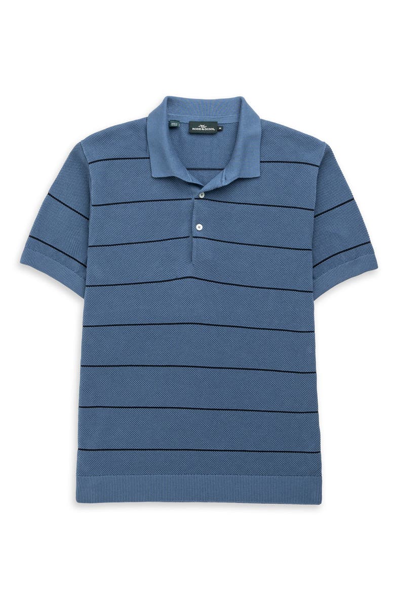 Rodd & Gunn Turners Bay Stripe Polo, Alternate, color, Bluestone