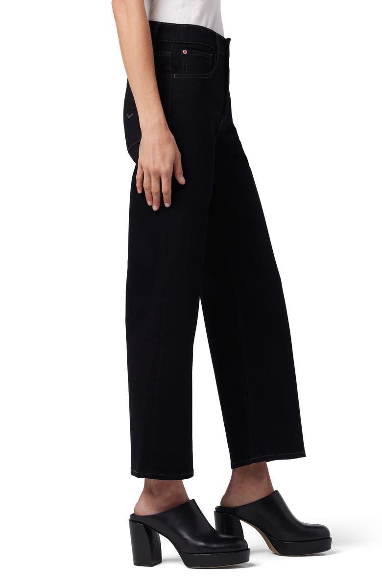Hudson Jeans Rosalie High Waist Wide Leg Jeans, Alternate, color, Black Rinse
