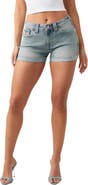 True Religion Jennie Mid Rise Cuffed Shorts