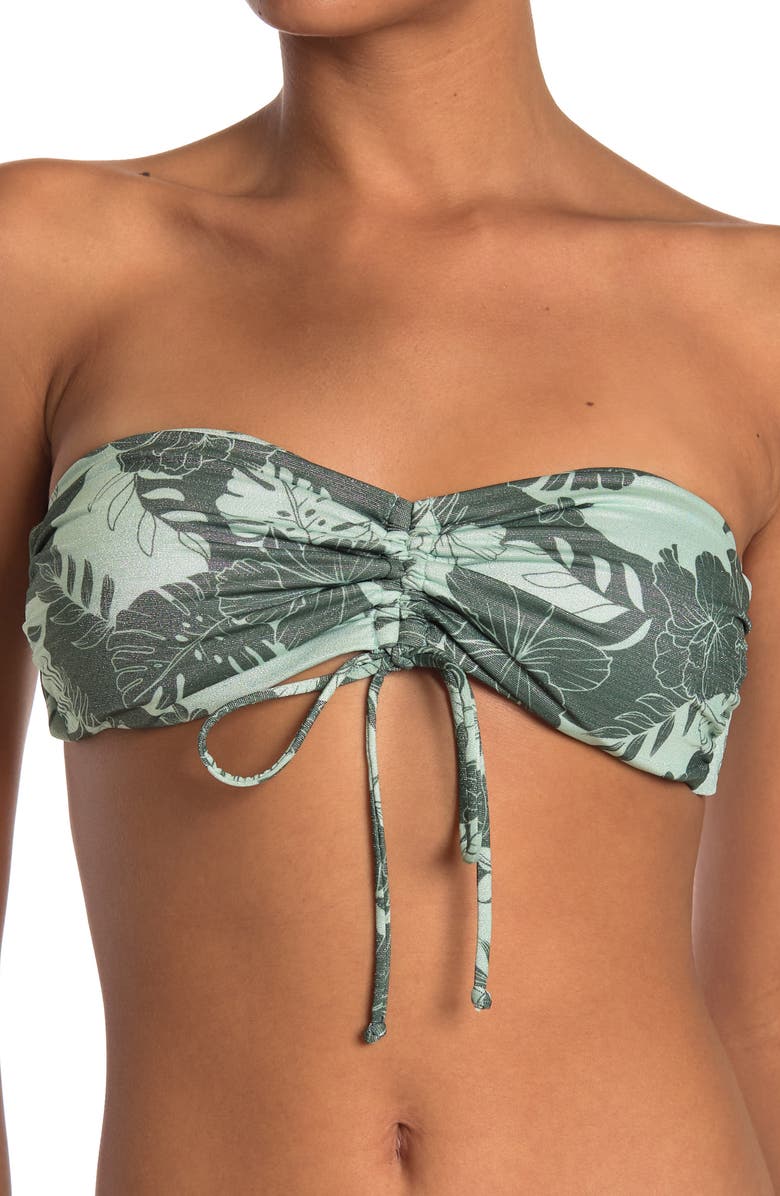 bond-eye BOUND BY BOND-EYE Printed Bandeau Bikini Top, Main, color, 