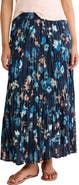 nz BY NIC AND ZOE Floral Cotton Crinkle Maxi Skirt