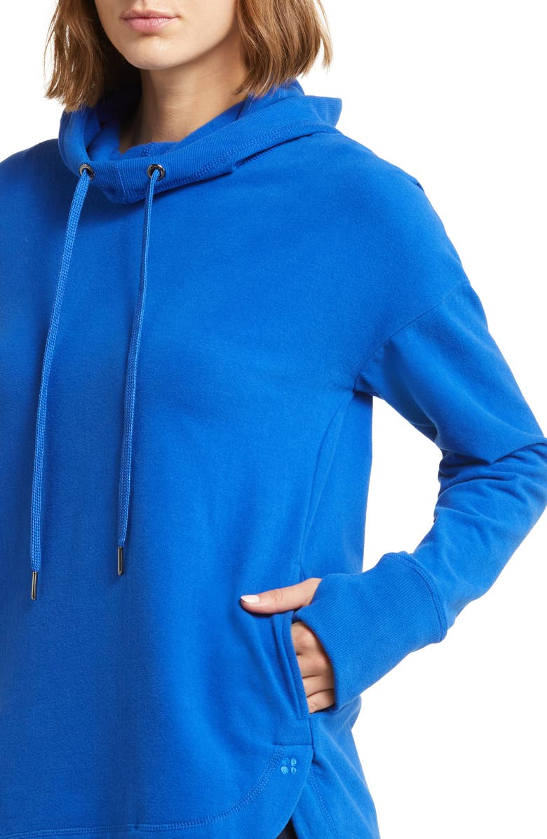 Sweaty Betty Escape Fleece Hoodie, Alternate, color, Lightning Blue