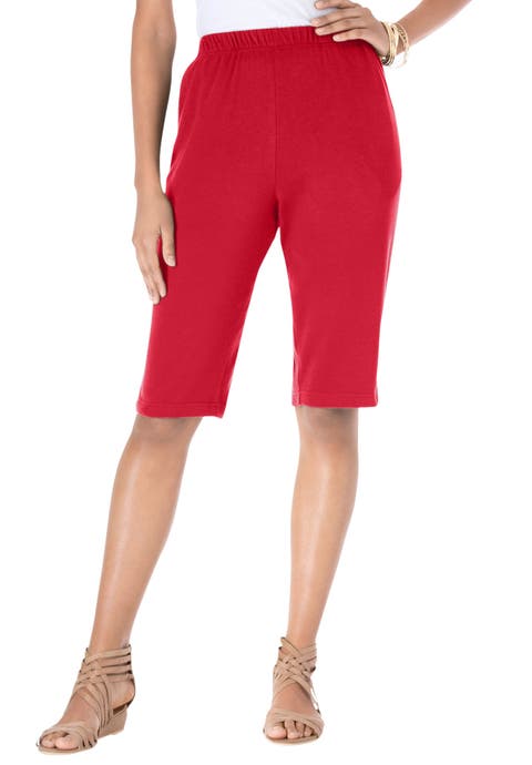 Plus Size Soft Knit Pull On Bermuda Short
