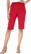 Roaman's Plus Size Soft Knit Pull On Bermuda Short