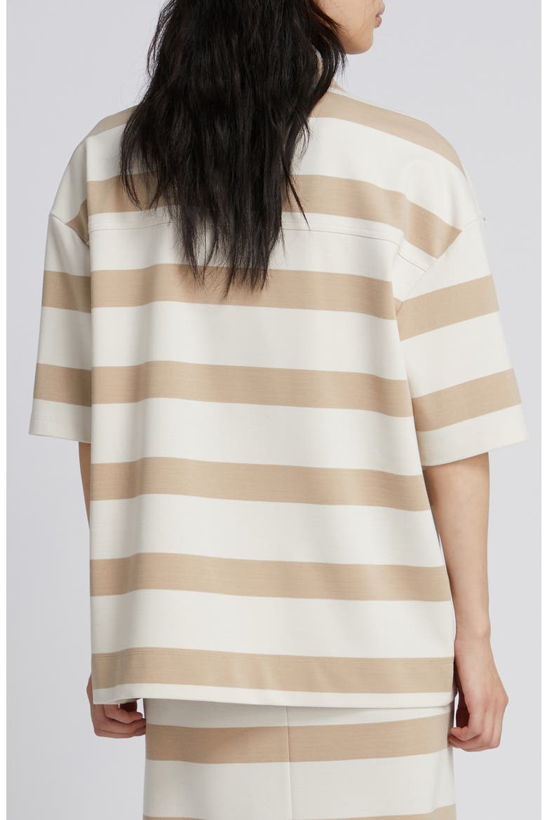 Labetaia Stripe Polo Top, Alternate, color, IVORY
