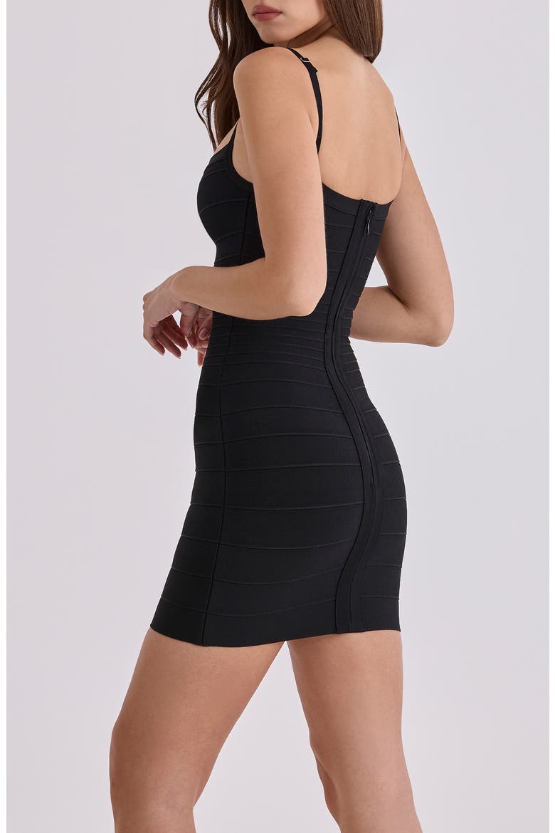 The Body Bandage Minidress, Alternate, color, BLACK
