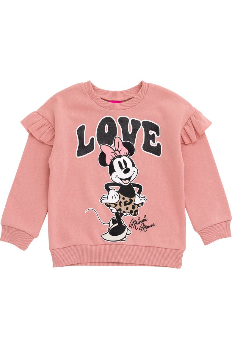 Mickey Mouse & Friends 2-Piece Sweatshirt and Flare Leggings Set, Alternate, color, Minnie Blush Pink