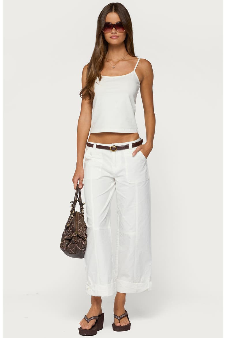 Odettia Cotton Pants, Alternate, color, WHITE