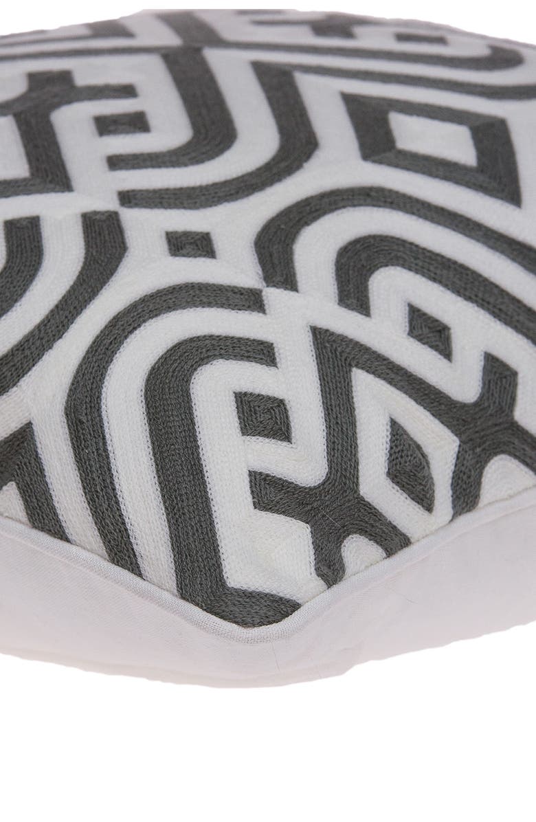 PARKLAND COLLECTION Vega Traditional Pillow - 20" x 20" - Grey, Alternate, color, Grey