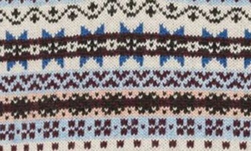 Nn07 Robbie Fair Isle Wool-blend Polo Jumper In Multi