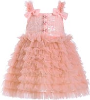 Tulleen Bow Tiered Tulle Dress