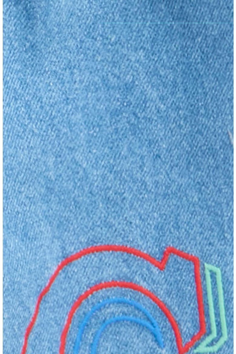 Embroidered Jeans, Alternate, color, BLUE