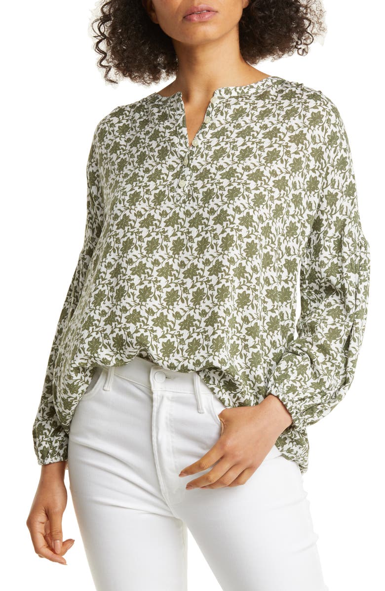 Caslon<sup>®</sup> Shirred Popover Top, Main, color,