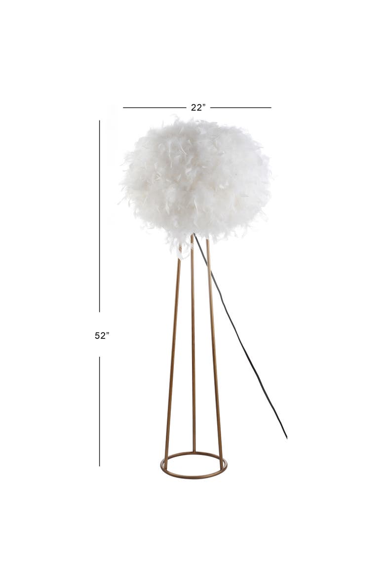 Stork Feather Metal LED Floor Lamp, Alternate, color, Gold