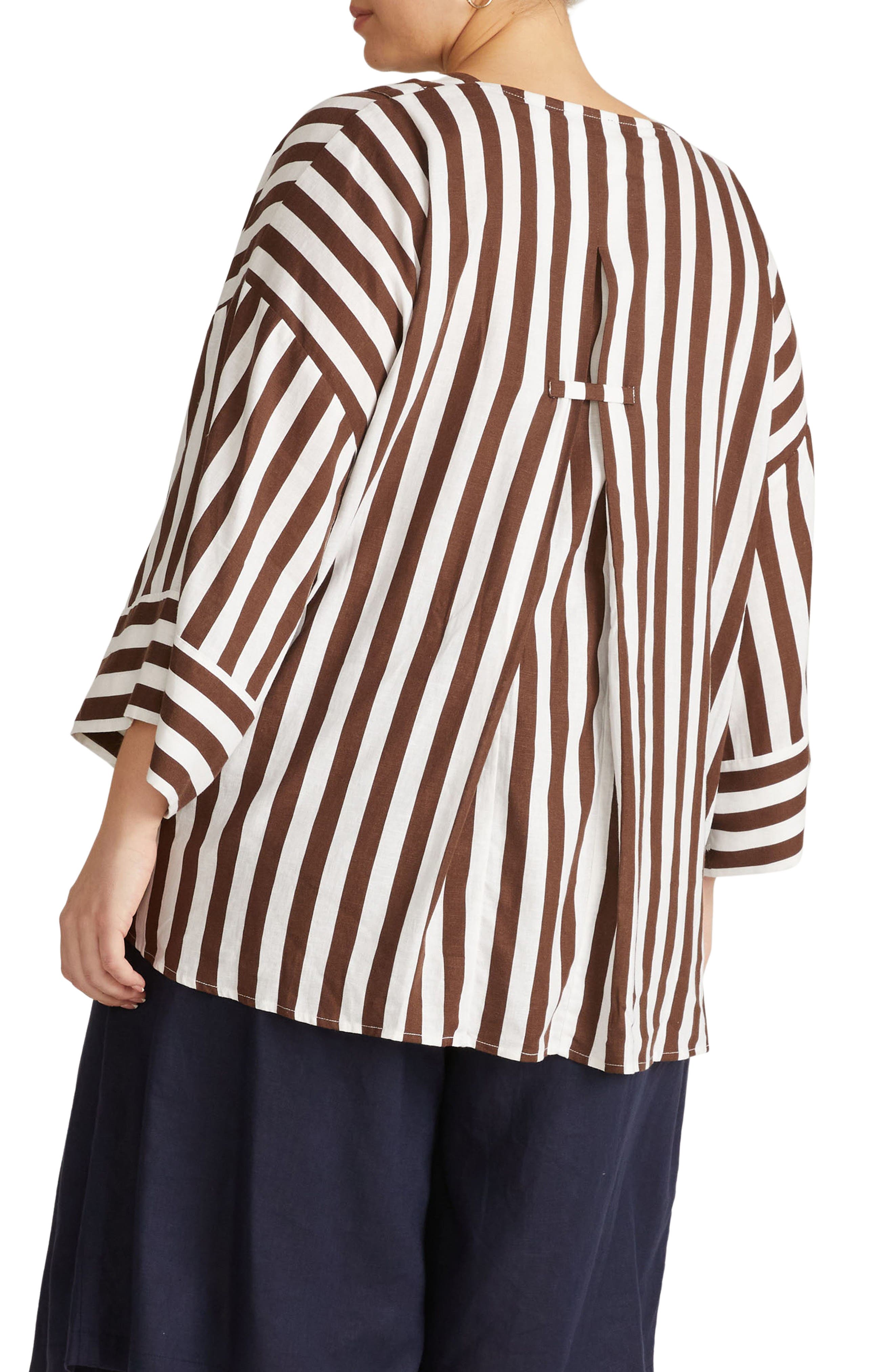 Elio Print Linen Blend Top - image 2