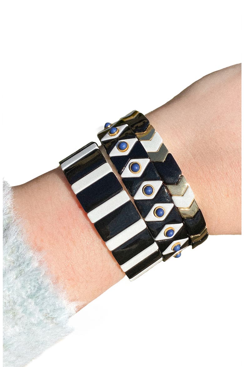 3-Pack Stretch Bracelet, Alternate, color, BLACK AND WHITE