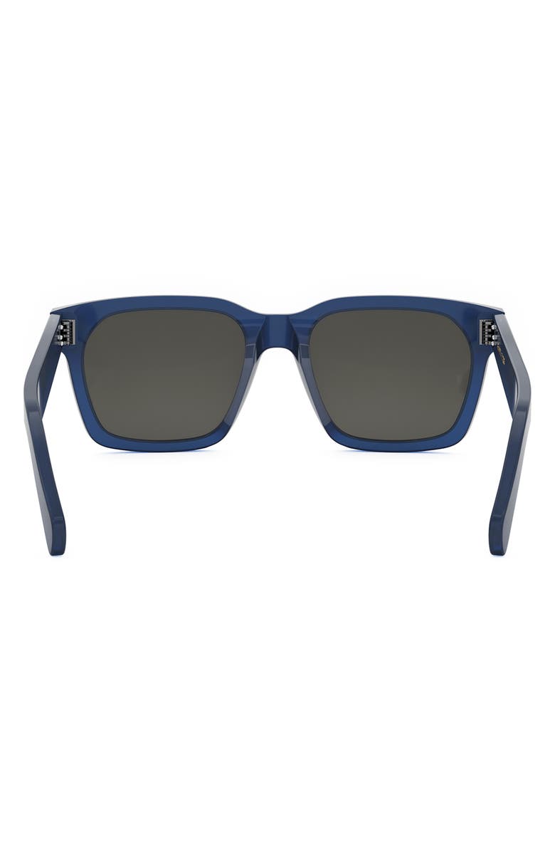 CELINE Bold 3 Dots 54mm Geometric Sunglasses, Alternate, color, Blue / Smoke