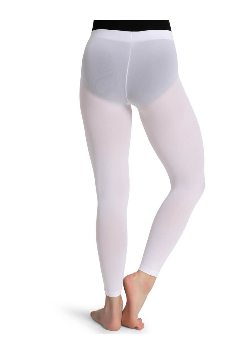 Footless Tight w Self Knit Waistband, Alternate, color, white