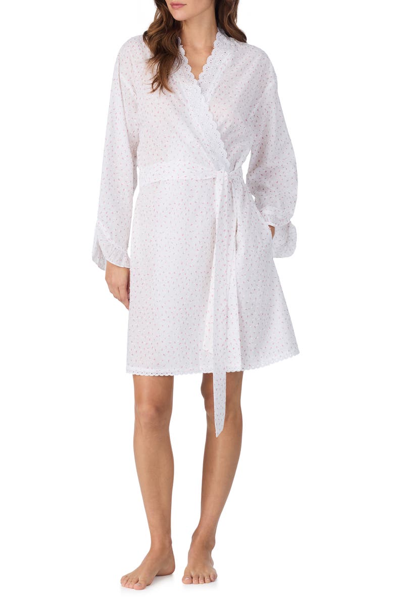 Eileen West Eyelet Trim Robe, Alternate, color, 