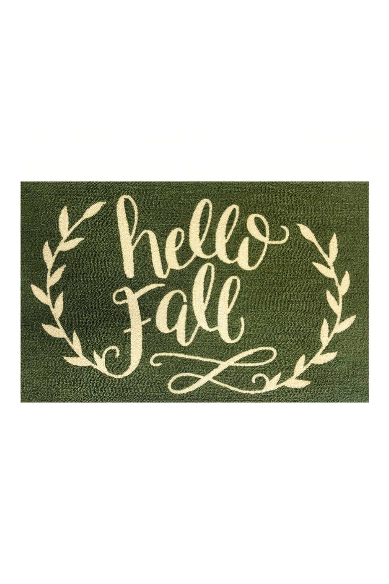 Hello Fall Doormat, Main, color, HUNTER GREEN/MULTI