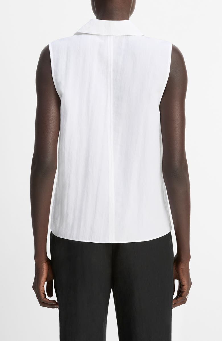 Vince Boxy Sleeveless Button-Up Shirt, Alternate, color, Optic White