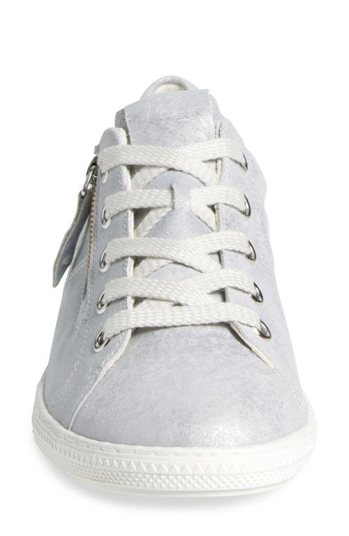 Paul Green Addie Sneaker In Silver Metallic Vintage