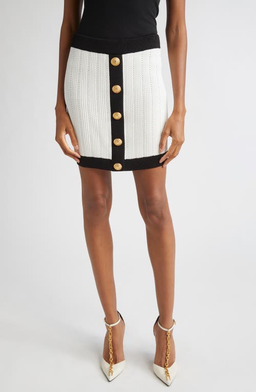Balmain Twisted Cable Knit Sweater Skirt