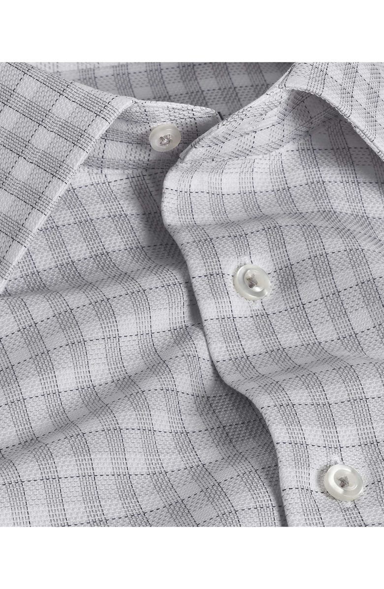 David Donahue Trim Fit Dobby Micro Check Cotton Dress Shirt, Alternate, color,