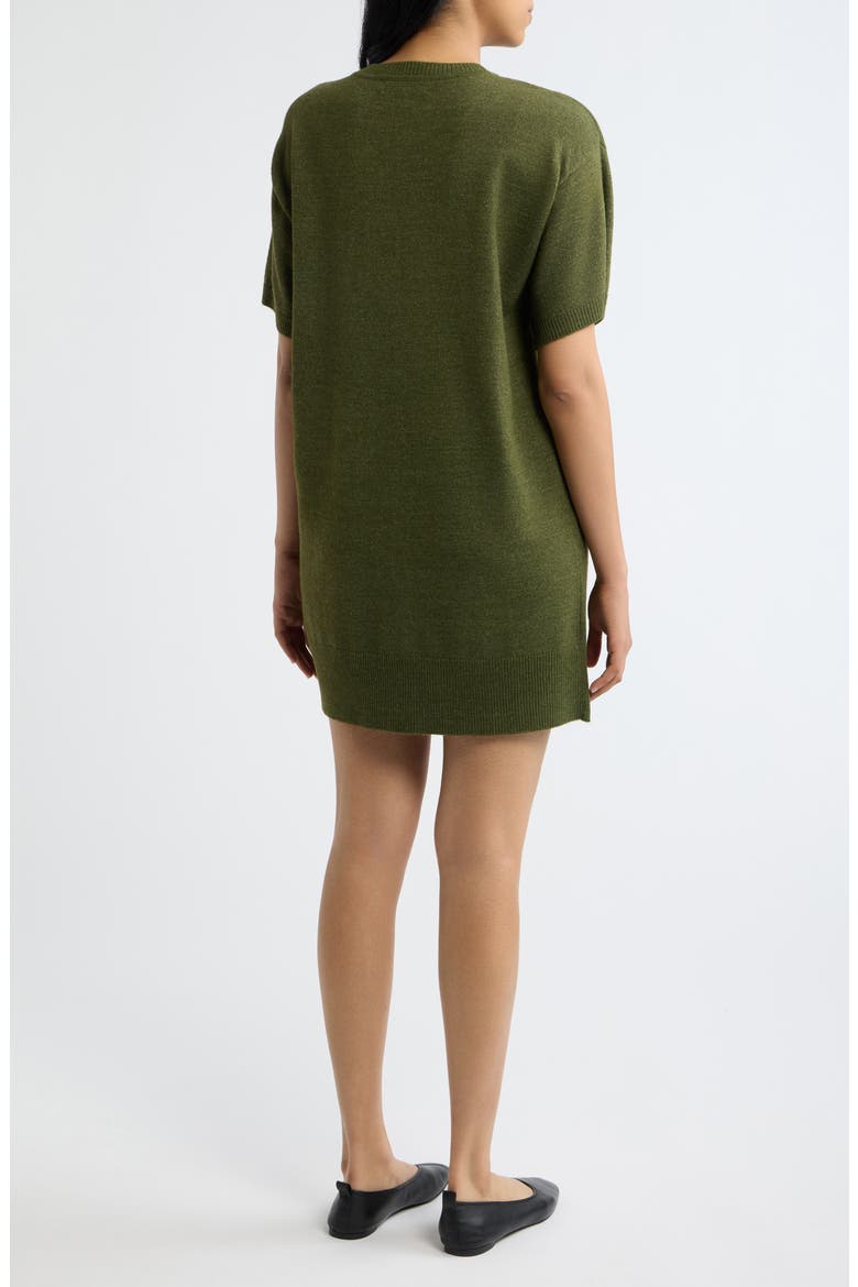 Crewneck Sweater Dress, Alternate, color, MOSS