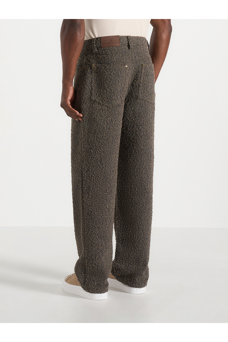 Arnault Boucle Relaxed Fit Jeans, Alternate, color, Brown