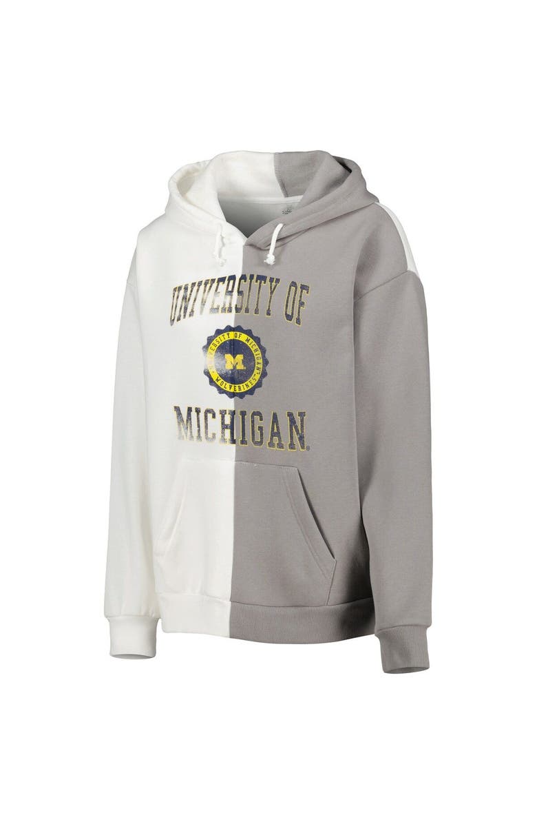 GAMEDAY COUTURE Women's Gameday Couture Gray/White Michigan Wolverines Split Pullover Hoodie, Alternate, color, White