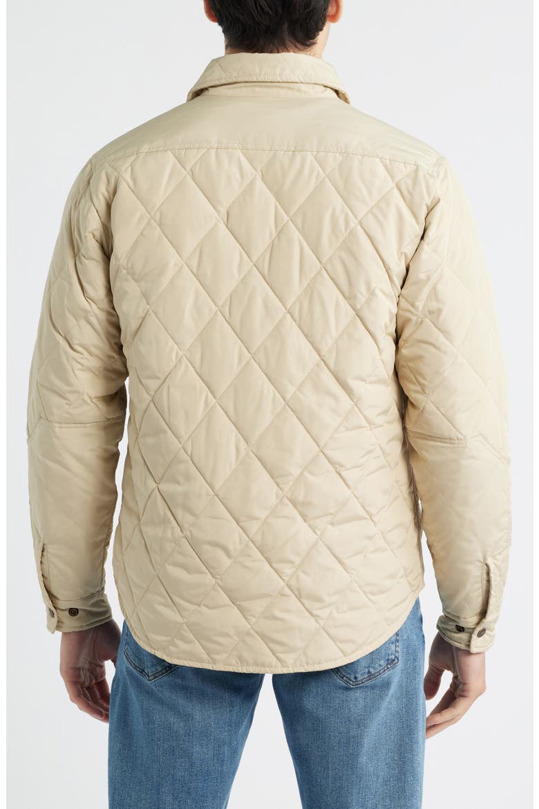 Quilted Down Shirt Jacket, Alternate, color, OFF WHITE
