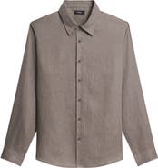 Theory Irving Solid Linen Button-Up Shirt