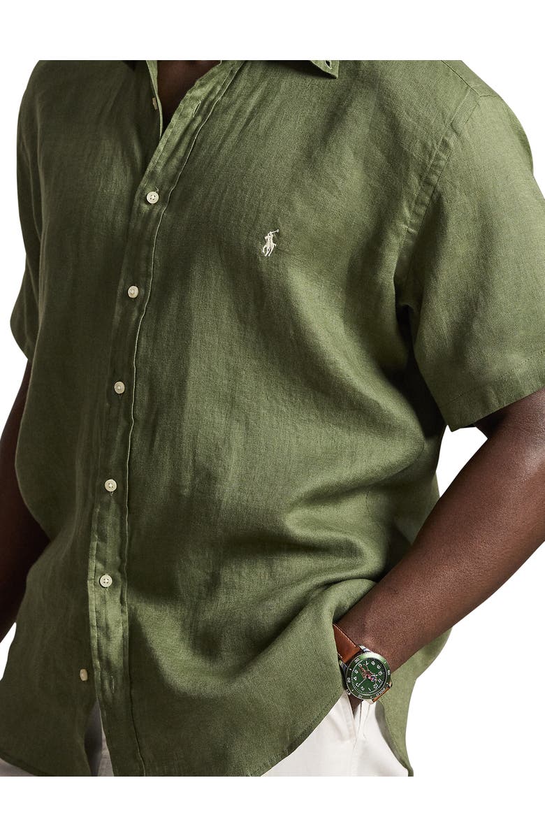 Polo Ralph Lauren Big & Tall Linen Sport Shirt, Alternate, color, Garden Trail