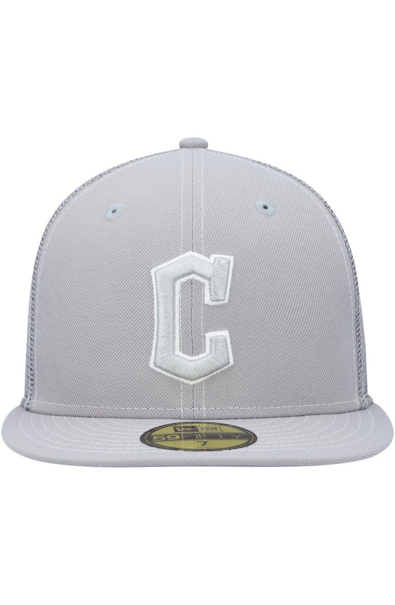 New Era Men's New Era Gray Cleveland Guardians 2023 On-Field Batting Practice 59FIFTY Fitted Hat, Alternate, color,