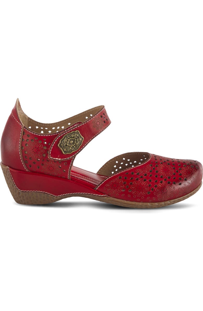 L'Artiste by Spring Step Americana Ankle Strap Clog, Alternate, color, Red
