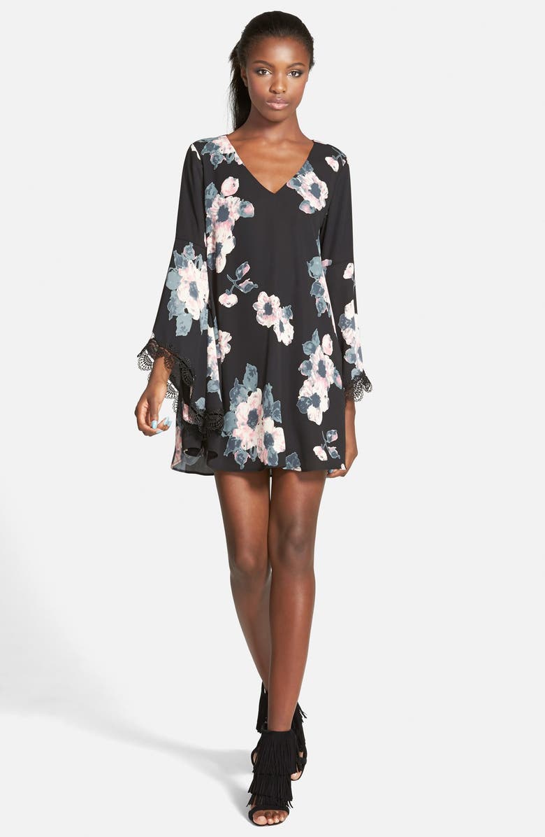 ASTR the Label ASTR Lace Trim Shift Dress, Main, color,